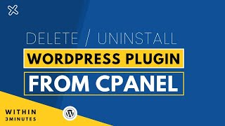 How To Delete WordPress Plugin From Cpanel 2024  Remove Or Uninstall WordPress Plugin Manually [upl. by Nap]