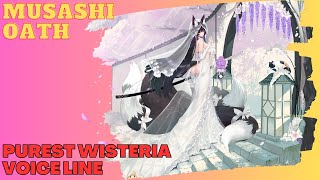 AZUR LANE  Musashi  Purest Wisteria Oath Skin Voice Line quot Japanese Audio quot [upl. by Tarah]