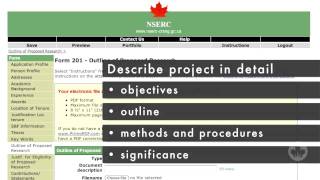 NSERC PDF program application tutorial [upl. by Alger441]