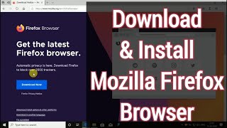 How to Download and Install Mozilla Firefox on Windows 10 Pro 2020 [upl. by Toms]