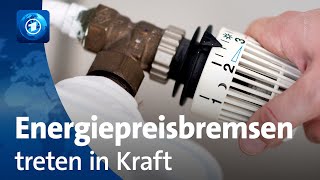 Strom und Gaspreise Energiepreisbremsen treten in Kraft [upl. by Torhert]