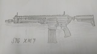 quotHow to draw SIG XM7quot pencil sketch [upl. by Marston]