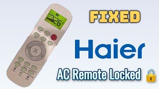 Haier Air Conditioner Remote Control Locked  How to unlock Haier AC Remote control at home [upl. by Nnyluqcaj660]