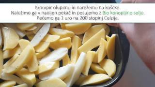 Recept za hitro kosilo Pečen krompir z lignji [upl. by Lleuqram]