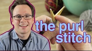 How to Purl Stitch Technique • LeftHanded Knitters [upl. by Epstein]