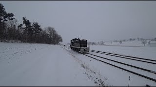 250 Subscriber Special Strasburg Railroad 8618 Inspecting The Track In The Snow [upl. by Aimo]