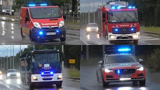 Brandweer Wegpolitie MUG amp Ziekenwagen met spoed naar en vanaf een motorongeval op de E34 Turnhout [upl. by Gabor]