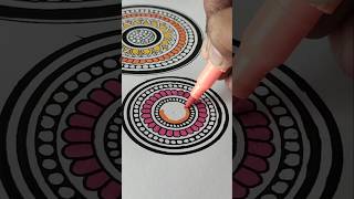 Colourful mandala 🖌️🎨 shorts mandalaart drawing brushpen trending art [upl. by Arait]