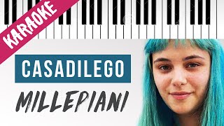 Casadilego  MILLEPIANI  Piano Karaoke con Testo [upl. by Ehcrop]