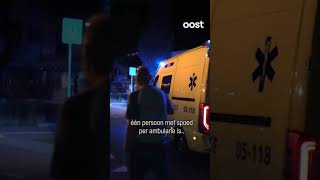 Heftig steekincident in het centrum van Enschede op een bekende treurige plek oost politie [upl. by Hanikehs]