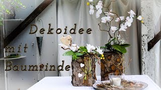 Dekoidee mit Baumrinde✔  DIY [upl. by Htebazle]