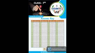 TALLENTEX 2025 Class 7th 20th October Answer key Pdf download link in the description [upl. by Trinetta]