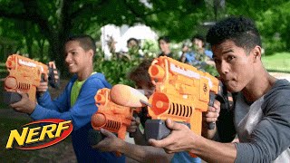 NERF Stunts  Dessert Double Demolishing wThe NStrike Elite Demolisher 2in1 Blaster [upl. by High]