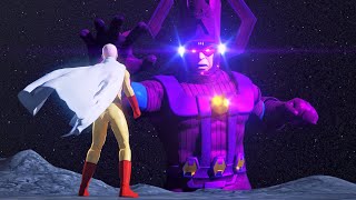 GALACTUS vs Saitama One Punch Man EPIC Battle Crossover [upl. by Ahsiekim469]