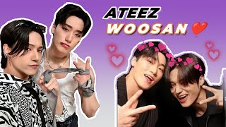 WOOSAN ATEEZ MOMENTS THE 🦊😺😋 [upl. by Hanikahs181]