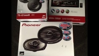 PIONEER MVH 155UI  SPEAKERS Front 65 inch TS G1644R Rear 6x9 TS A6964S [upl. by Eidnil]