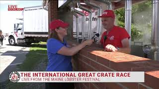 International Great Crate Race – Maine Lobster Festival  Lobster Cooker Interview [upl. by Grishilda]