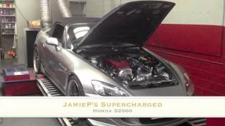 Honda S2000 with Vortech Supercharger and HKS dual hiflow exhaust on the dyno at MSC [upl. by Onairot392]