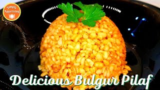 Super Healty Bulgur Pilaf Recipe Turkish Style cracked wheat [upl. by Honniball]