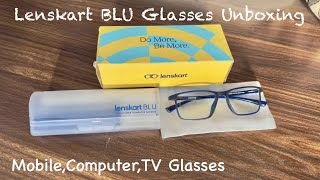 Lenskart Blu Computer Glasses Unboxing And Review Blue Cut Glasses UV Glasses Zero Power Glasses [upl. by Connolly183]