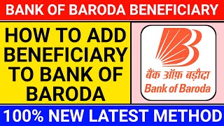 bank of baroda beneficiary add kaise kare  how to add beneficiary in bob internet banking [upl. by Petromilli56]