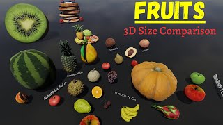 FRUITS SIZE Comparison 🍇 🍌 3D [upl. by Trinidad880]