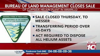 VIDEO Bureau of Land Management closes sale of Cliffside Helium Plant in Amarillo [upl. by Anitnerolf763]