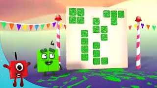 Numberblocks  Stampolines  Learn to Count  Learning Blocks [upl. by Tshombe]