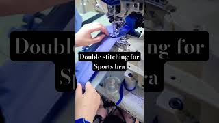 Double stitching for sports brasewing activewearfactory shorts [upl. by Johppah]