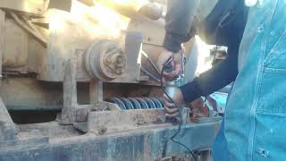 How to fix a broken Komatsu Dozer Spring and Track Adjuster [upl. by Doe]