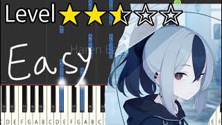 Aira  Blue Archive OST │Easy Piano Tutorial [upl. by Neall968]