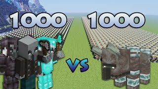 1000 Vindicator Vs 1000 Ravager  Minecraft [upl. by Corena]