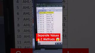 2 Methods  Separate Values  Excel Time Saving Tips amp Tricks trending excel viralshorts [upl. by Aicile548]