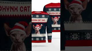 Sphynx Cat Ugly Christmas Sweater Fun amp Festive New Design for Cat Lovers short cat catlover [upl. by Penrod44]