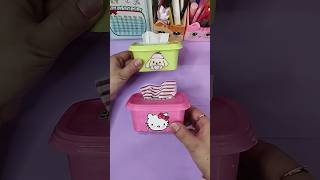 Mini tissue Box Making From Butter Boxtissueboxbutterboxminitissuebox [upl. by Ymmot]