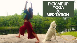 30 minute PICK ME UP Yoga amp Meditation Hatha amp Somatic Yoga [upl. by Oznola315]