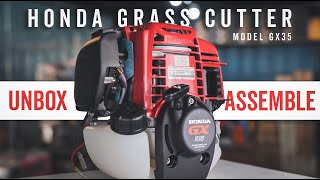 How to Assemble a Honda Brush Cutter Model GX35 [upl. by Ayotol]