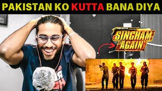 BAP re yaan too fire Nikala 😱  Singham Again Trailer Reaction amp Review [upl. by Feune]