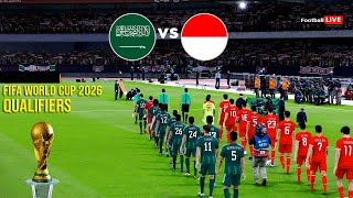 SAUDI ARABIA vs INDONESIA  FIFA World Cup 2026™ Qualifiers  Full Match  Realistic PES Gameplay [upl. by Wiatt]