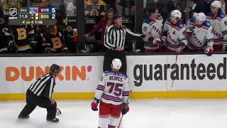 Artemi Panarin Throws Glove At Brad Marchand On The Bench After Trouba Scores [upl. by Pennebaker]