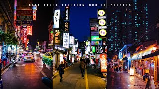 Night Preset  Lightroom Mobile Presets DNG  Night Filter  City Night [upl. by Daisi]