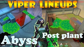 Top 10 New Abyss Viper Post Plant Lineups  Viper Lineups Abyss  Valorant Tips amp Tricks [upl. by Nueovas]