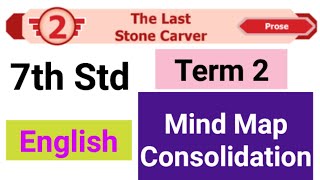 7th Std  English  Term 2  The Last Stone Carver  Mind Map  Consolidation [upl. by Yerac]