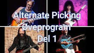 Alternate Picking øveprogram 1 [upl. by Airotnes]