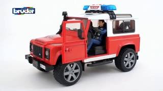 Bentoysnl  Bruder 02596  Land Rover Defender Brandweerauto [upl. by Onateyac675]