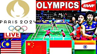 Olympics Badminton Live Matches 2024  Malaysia Indonesia  live score ruslt [upl. by Assetnoc917]