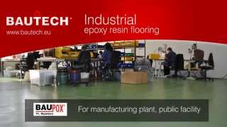 Industrial epoxy resin flooring Baupox® TL  BAUTECH [upl. by Rawdin318]