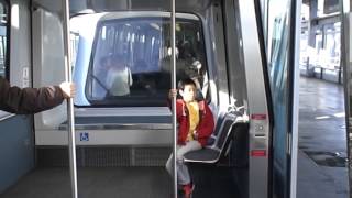 Erics AirTrain Ride in SFO 112214 Part 2 [upl. by Eicirtap]