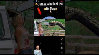 Sliter io game in real life😱🤯 on Google Earth 🌎 and Google maps shorts Fun With Earth [upl. by Thekla]