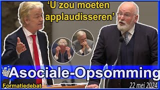 Frans Timmermans amp Geert Wilders in debat over AsociaaI Hoofdlijnenakkoord  Formatie Tweede Kamer [upl. by Dorise]